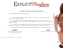 Tablet Screenshot of explicitmayhem.com